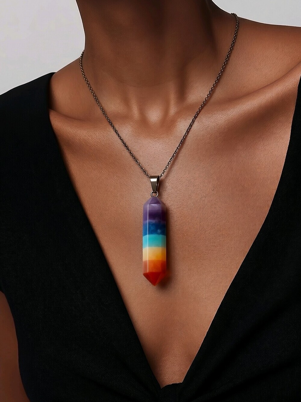 Bead Landing Positive Intentions Chakra Arrow Pendant 